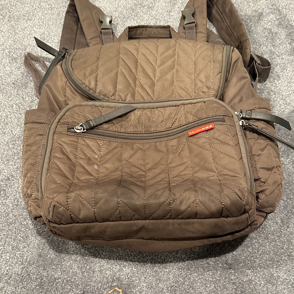 Skip Hop Quilted Brown Backpack